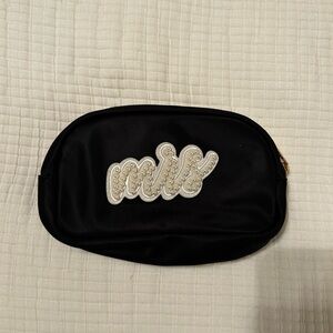 Black 'Mrs' Embroidered Women's Bag